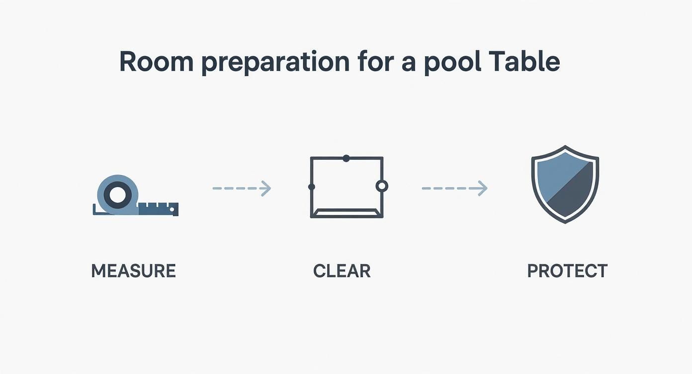 Infographic about pool table assemblers