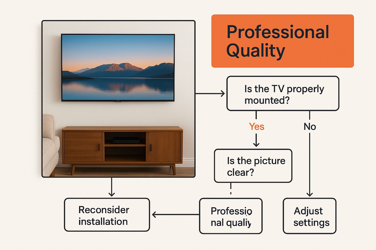 Infographic about tv mounting services