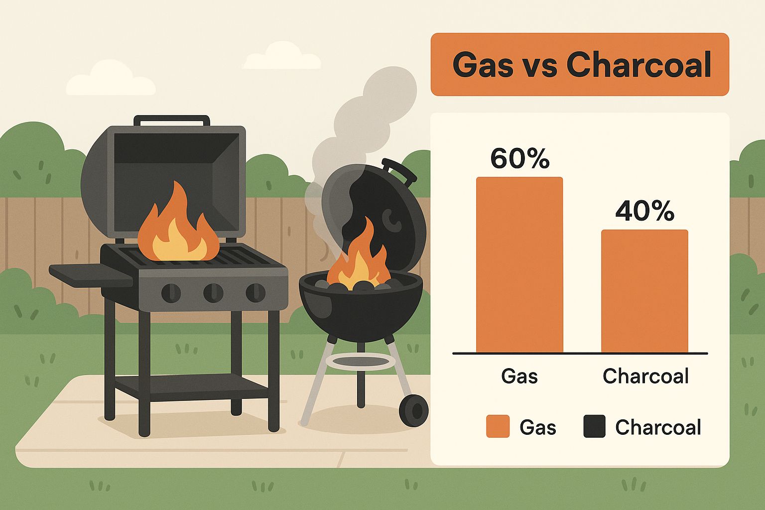 Infographic about how to choose a grill