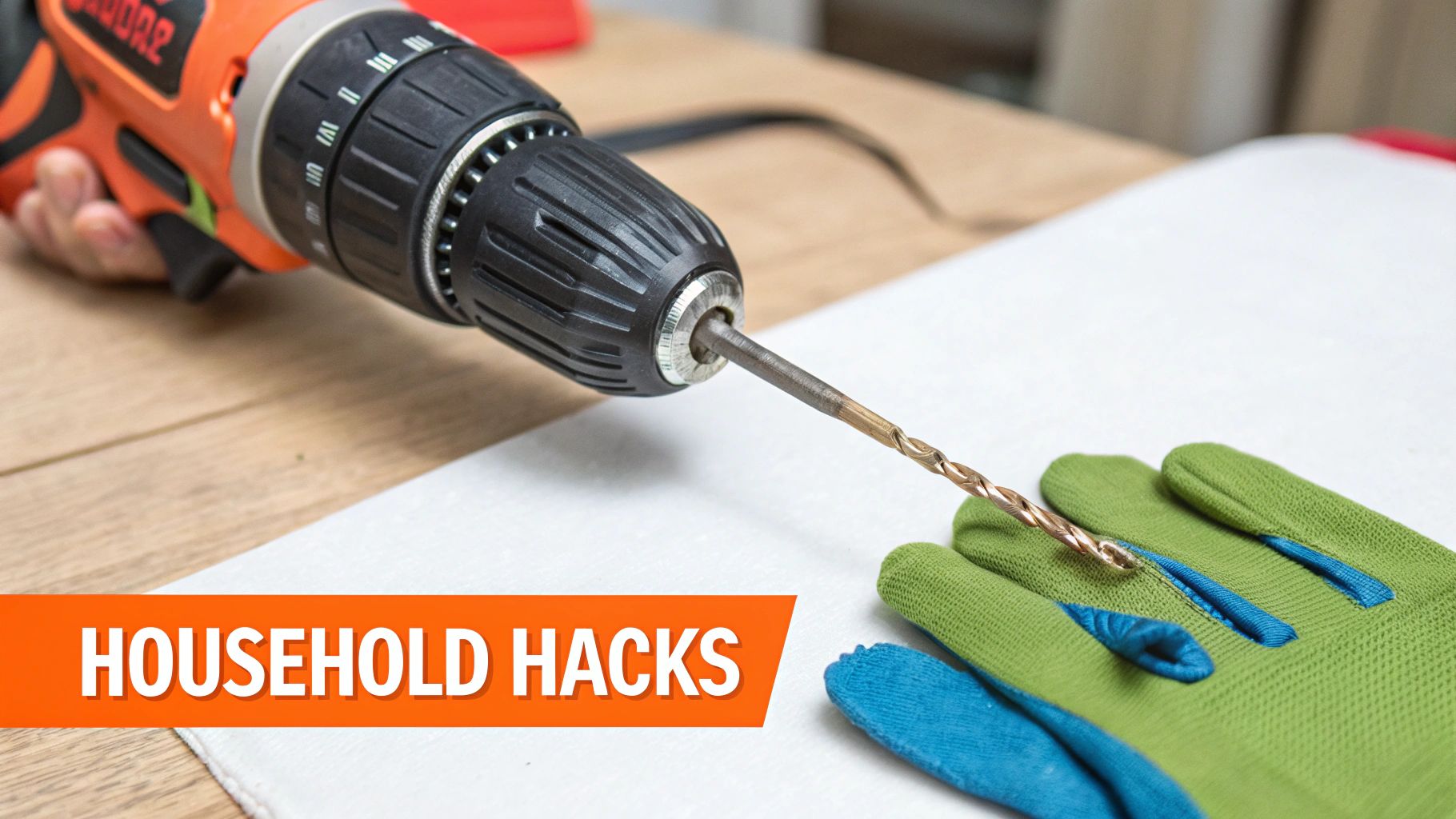 A screwdriver pressing a rubber band into a stripped screw head.
