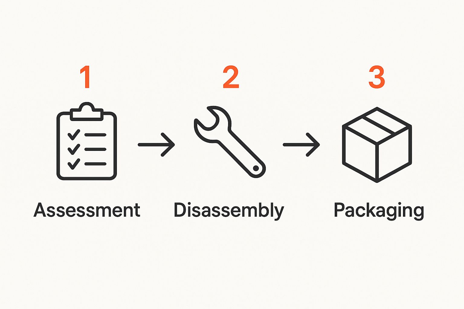 Infographic about furniture disassembly service