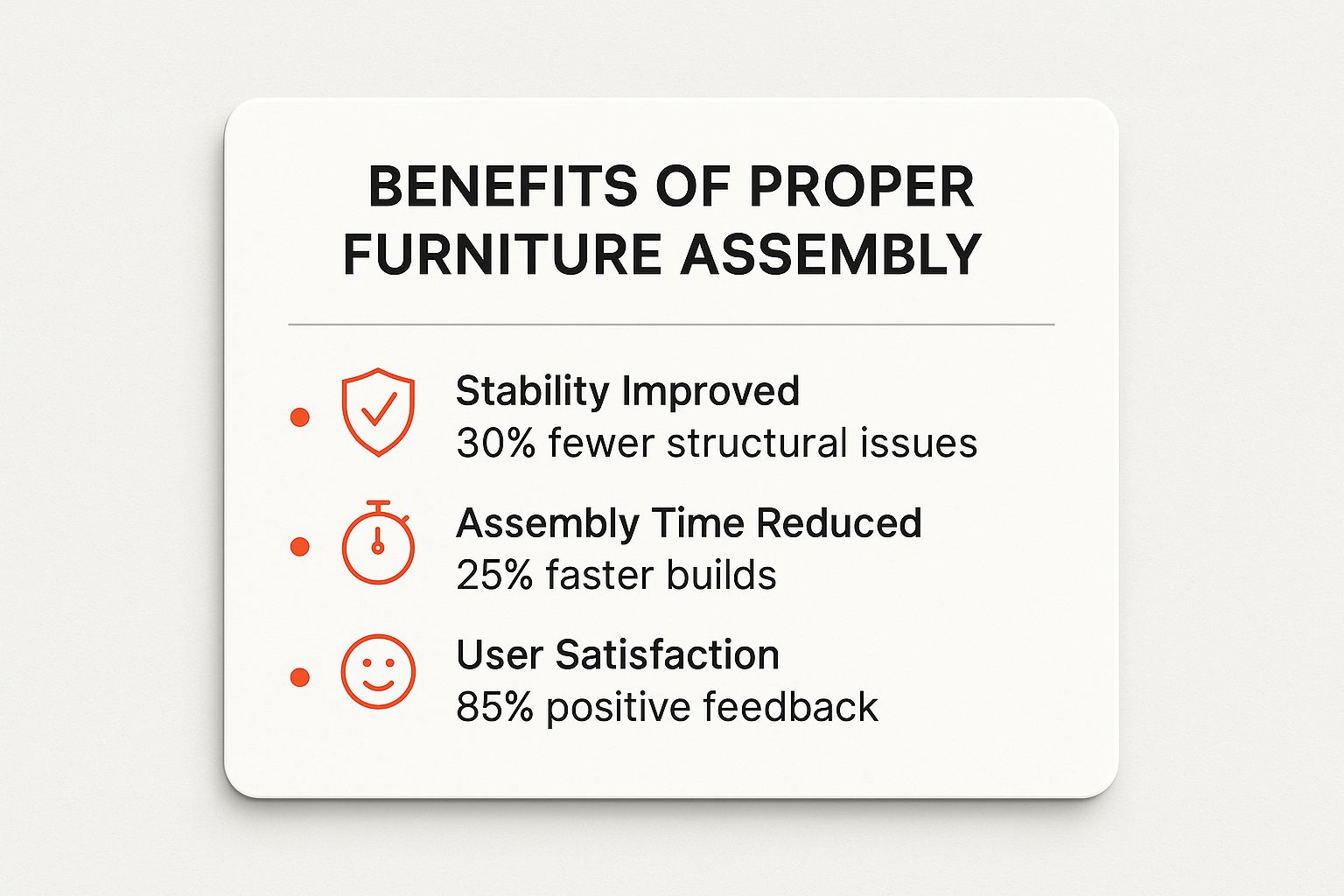 Infographic about furniture assembly help