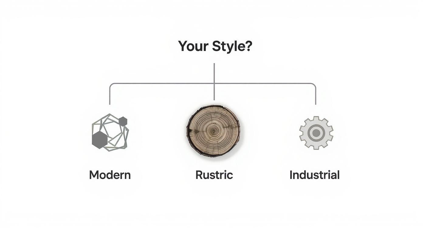 Infographic about acacia dining table