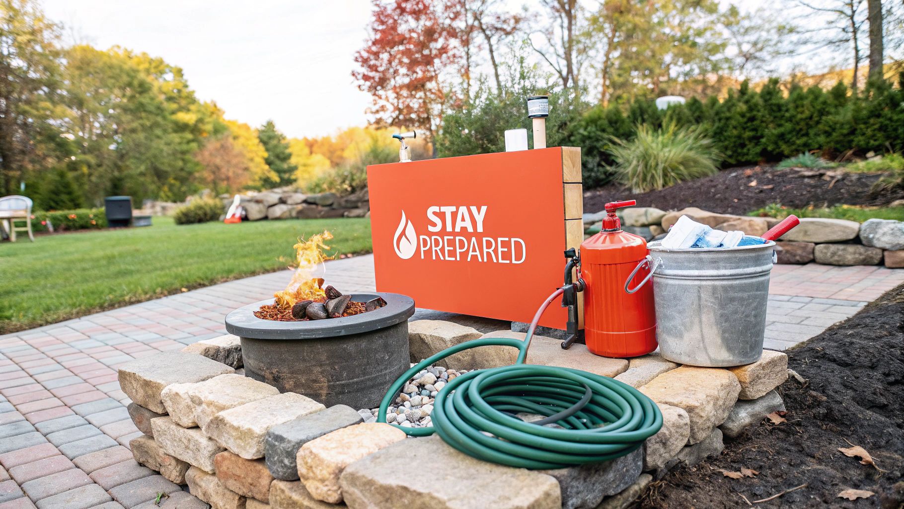 Keep Water and Fire Extinguisher Readily Available
