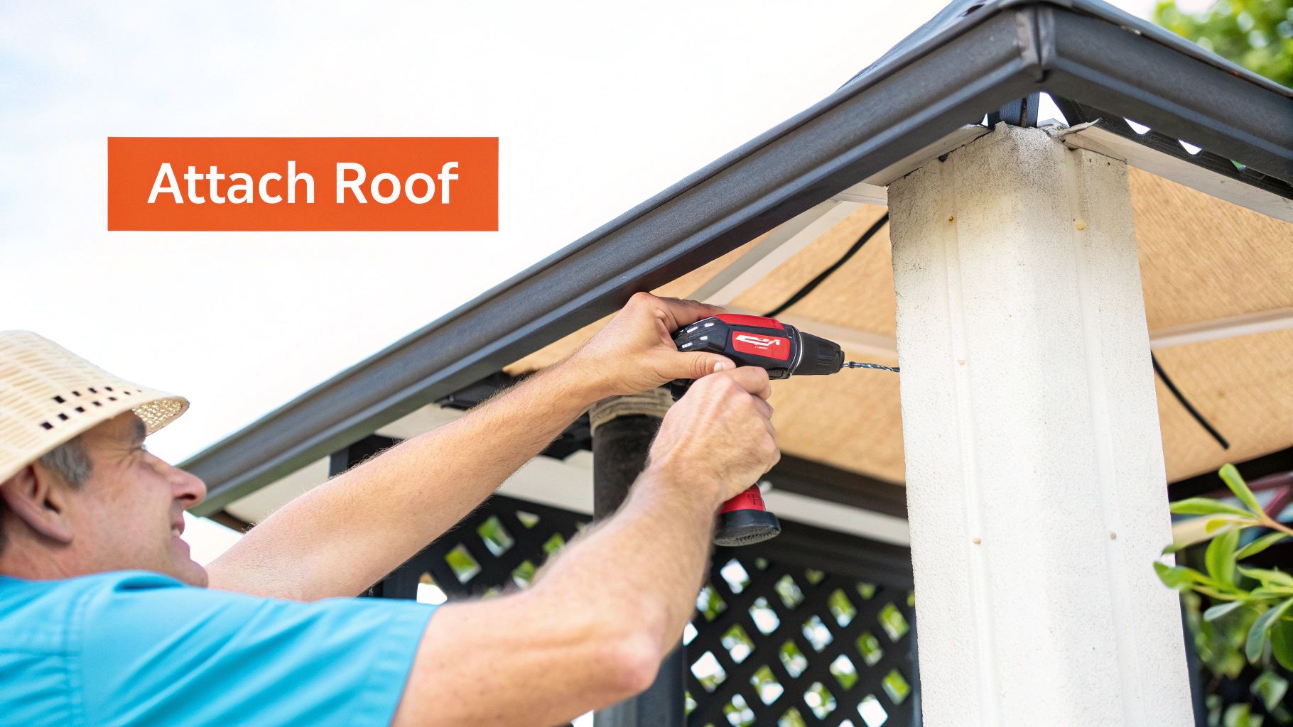 Finishing touches make your gazebo look professional.