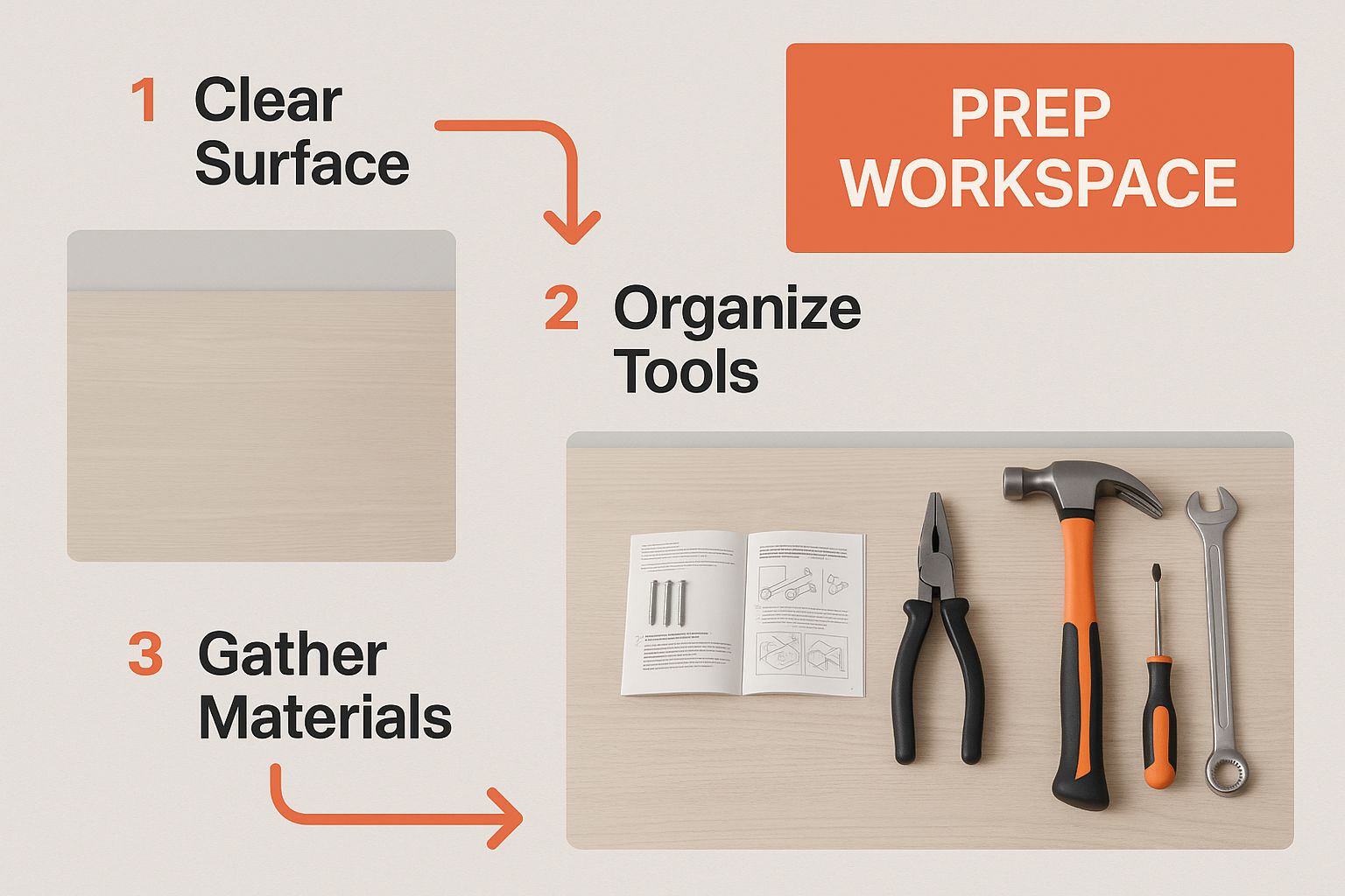 Infographic about how to assemble ikea furniture