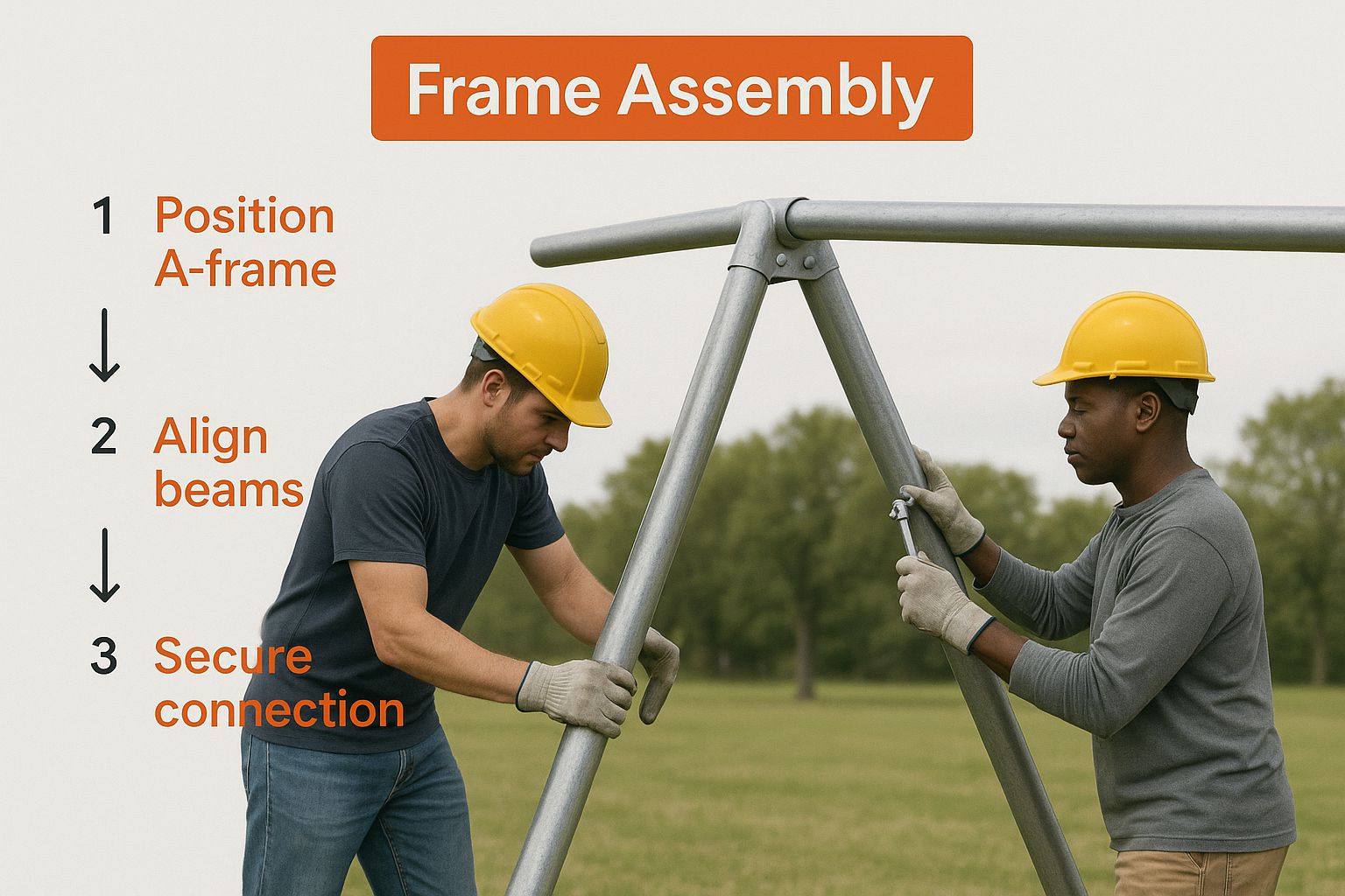 Infographic about swing set installation