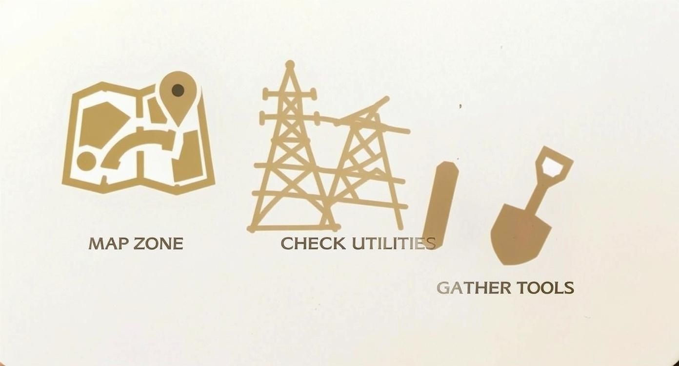Infographic about how to level ground for swing set