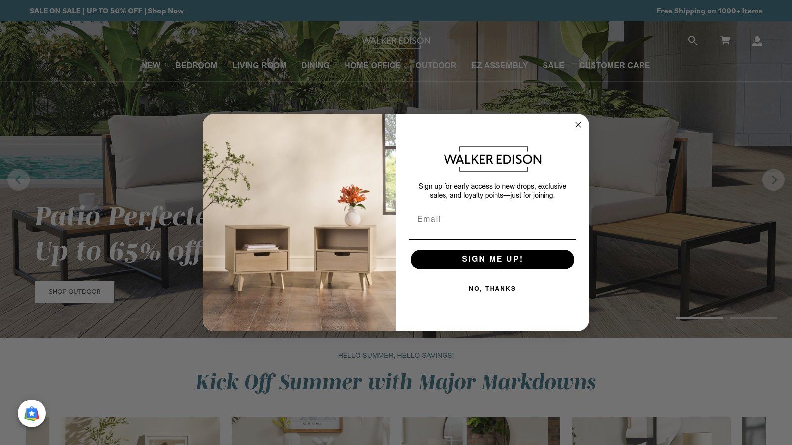 Walker Edison Modern Farmhouse Bookcase with Storage Drawer