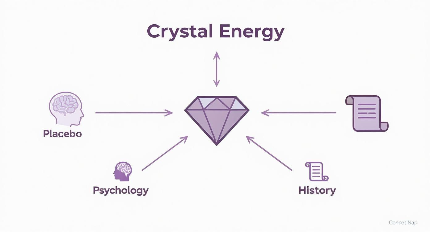 Infographic about crystal bracelet benefits