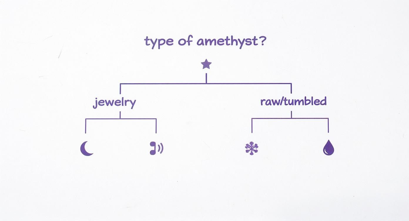 Infographic about how to cleanse amethyst