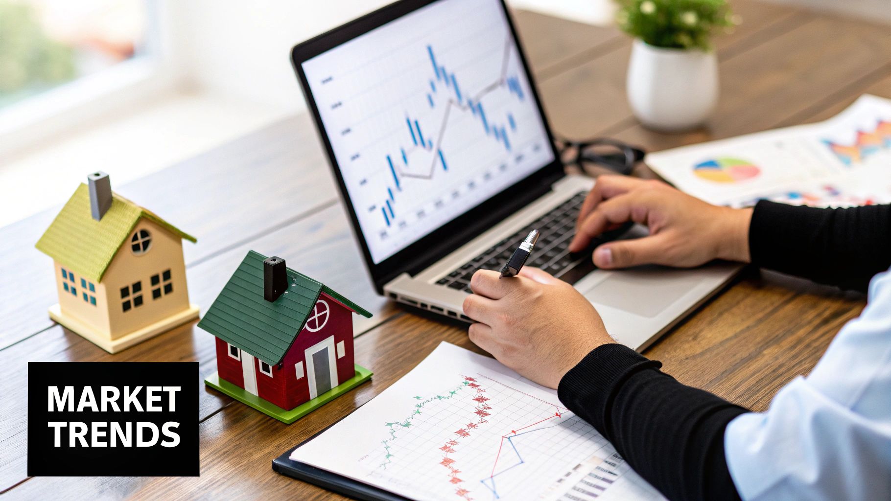 A single house on a winding road in a rugged, sparse landscape, symbolizing a unique property or a market with few comparables.