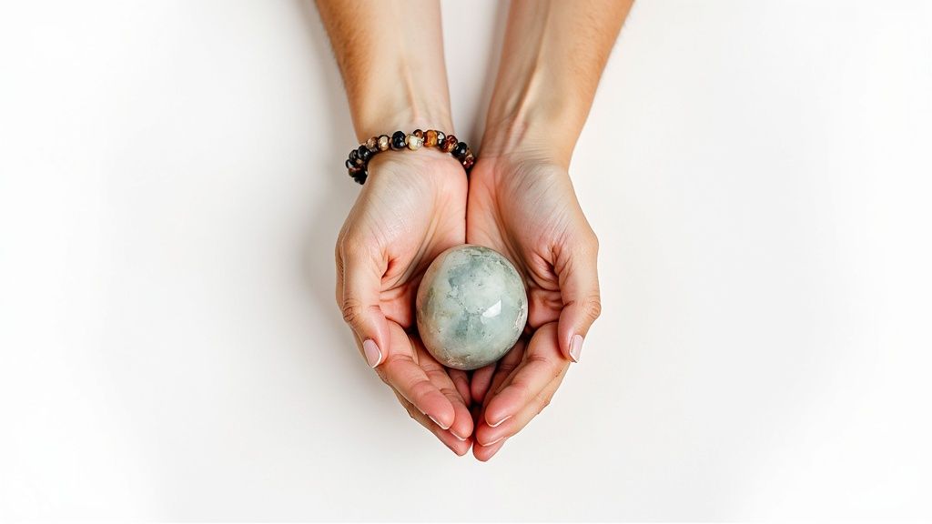 Crystal meditation placement