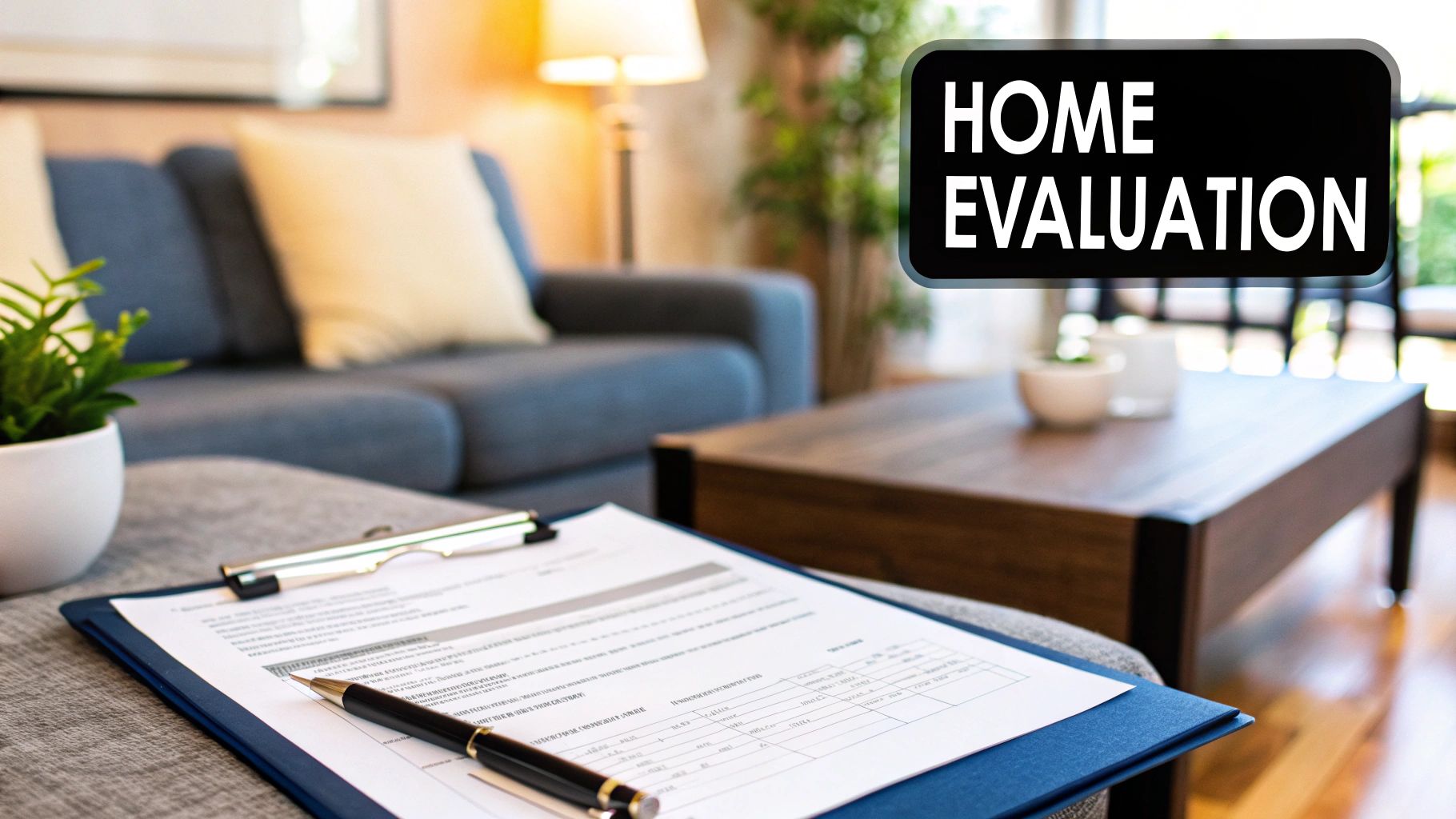 A person using a measuring tape in a modern kitchen, evaluating its features for a home sale.