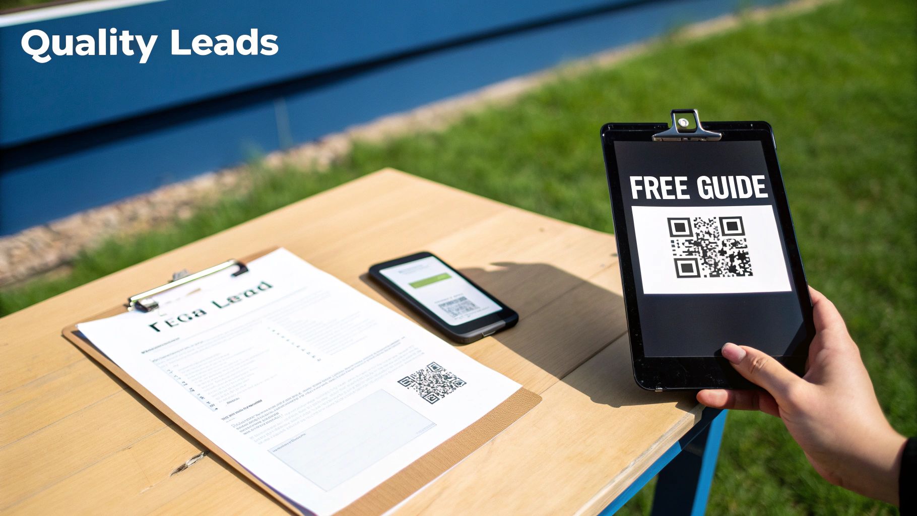 A person adding a new contact to their email list on a tablet.