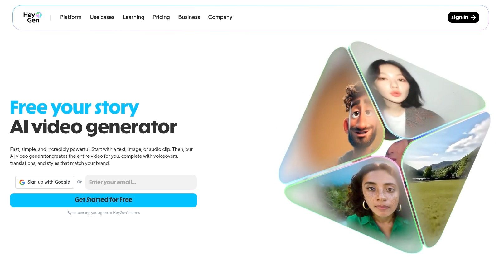 An AI avatar speaking in a video, showcasing HeyGen's spokesperson capabilities.