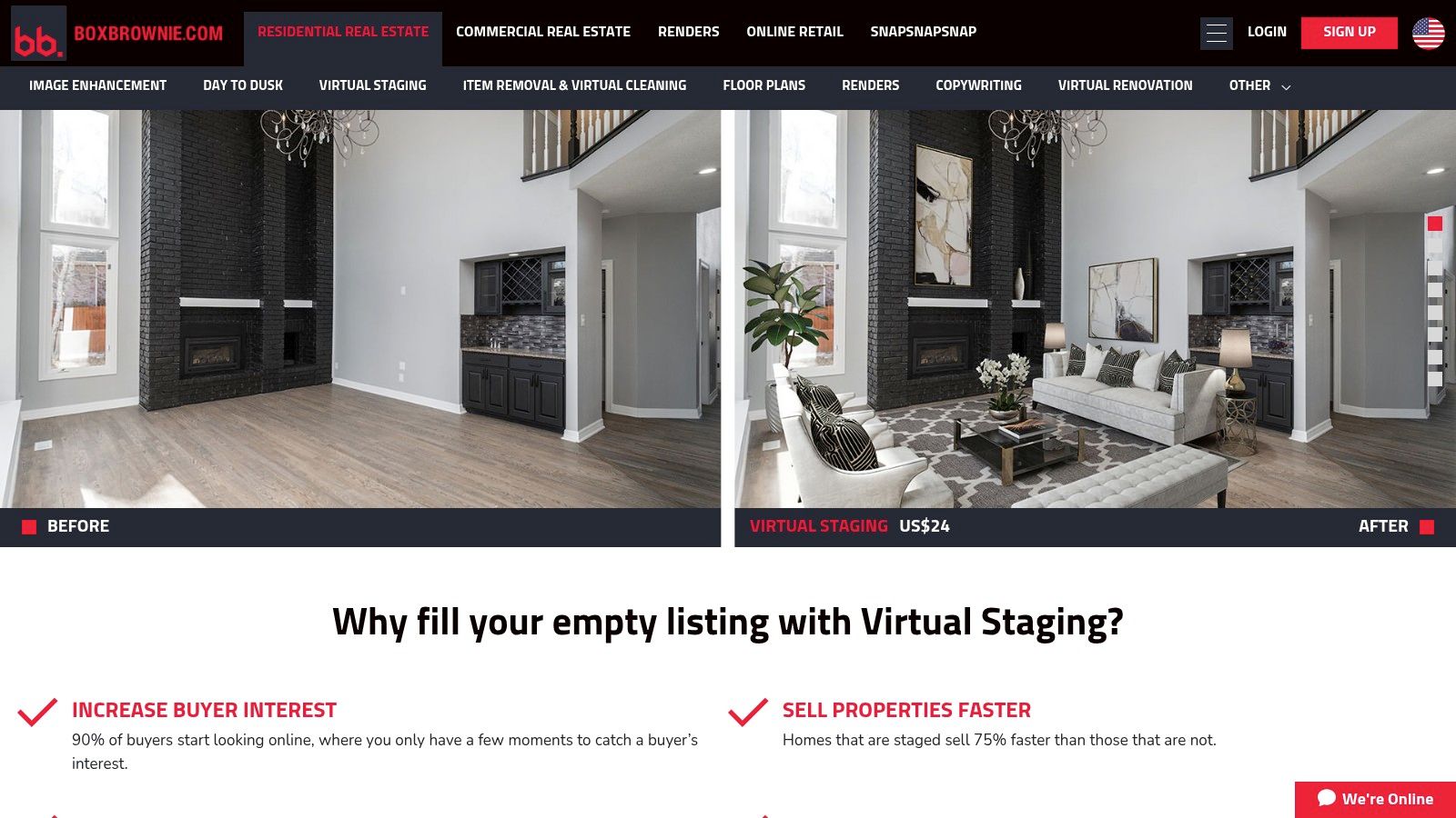 BoxBrownie virtual staging example