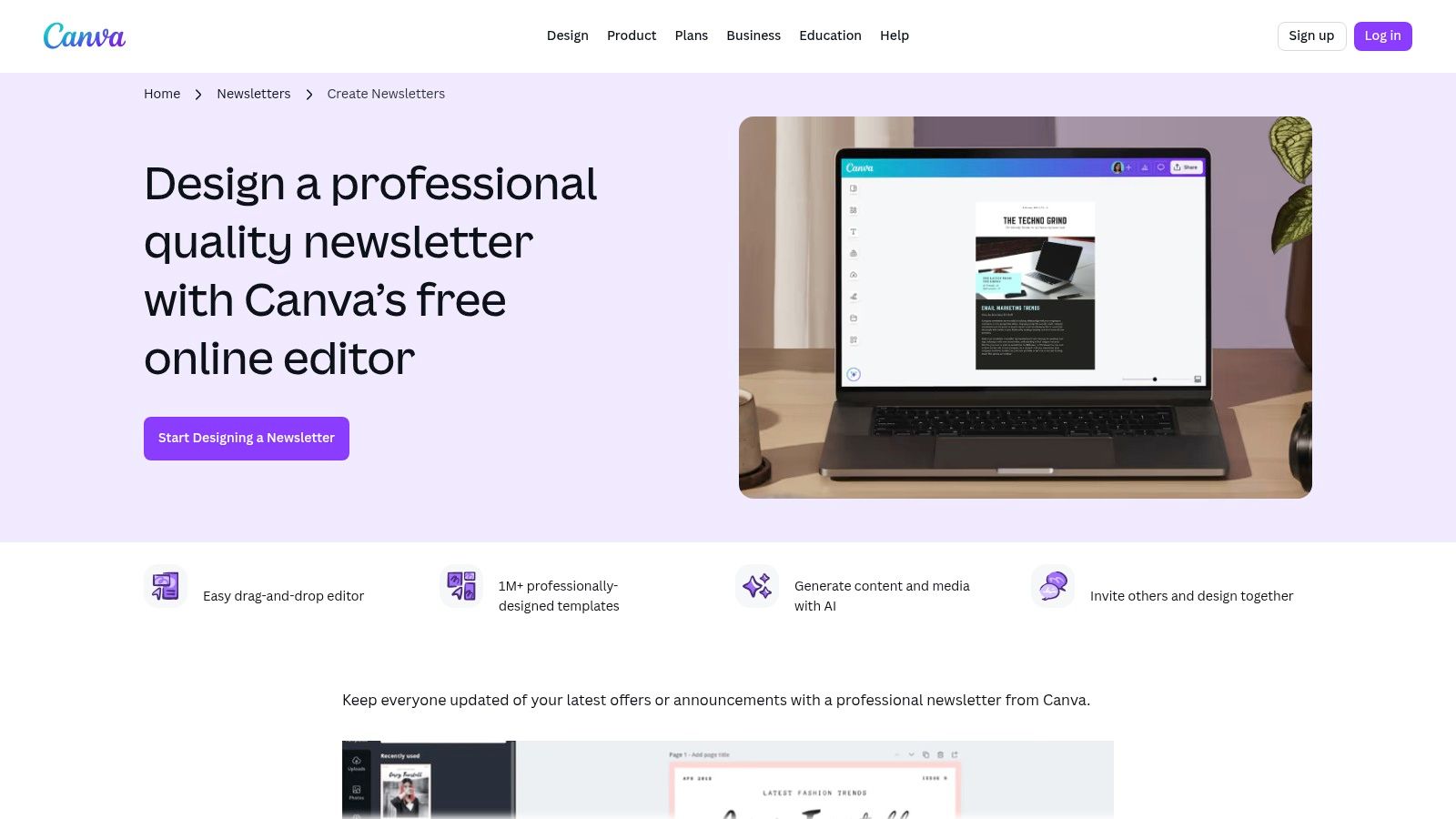 Canva real estate email newsletter design