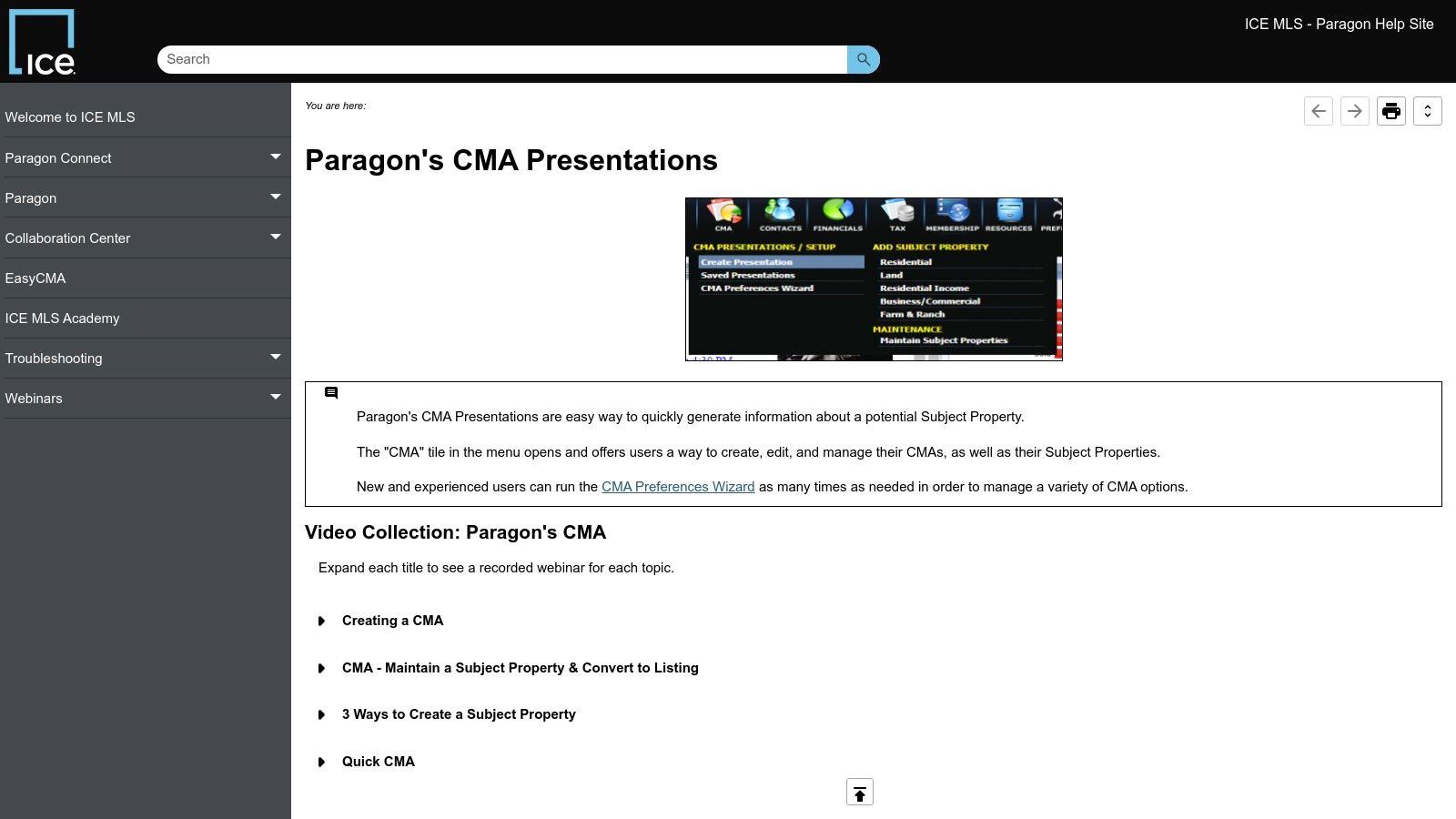 Paragon MLS CMA (ICE Paragon)