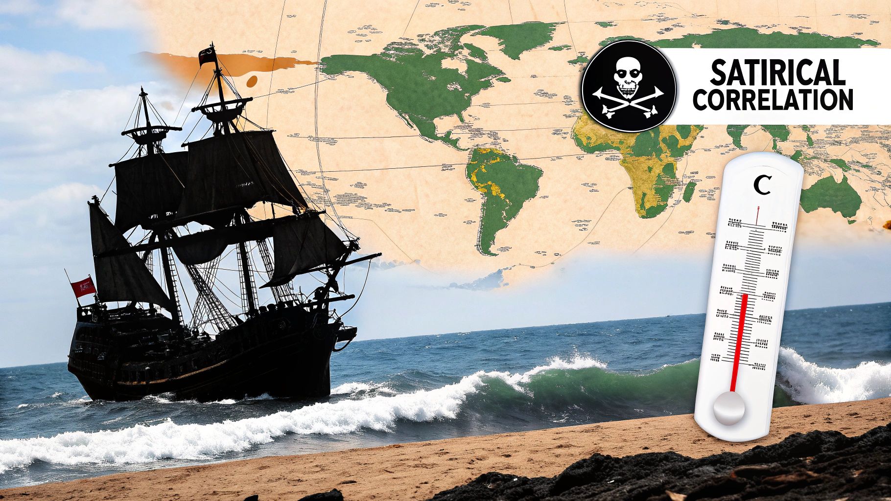 Number of Pirates vs Global Temperature