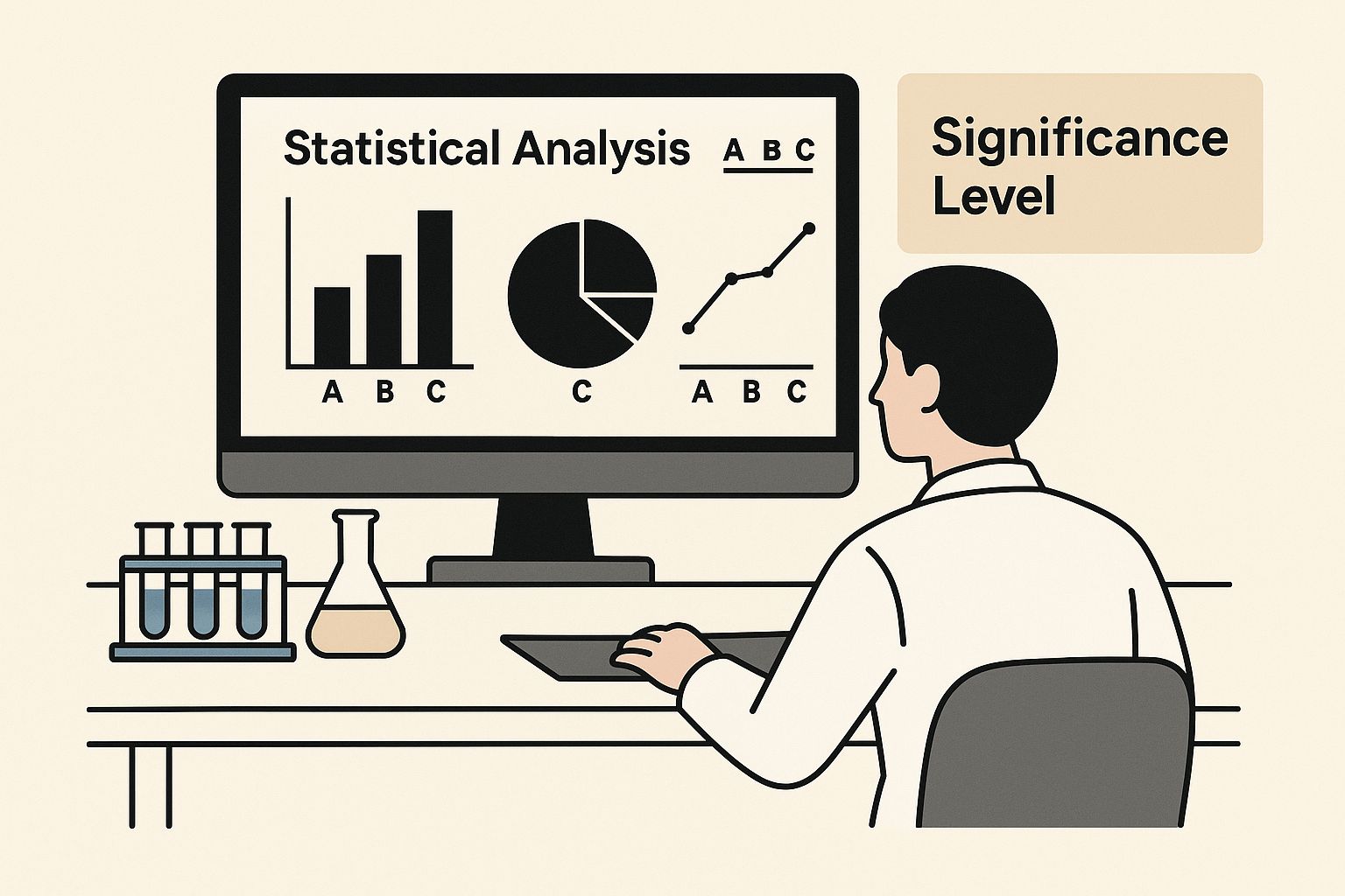 Infographic about significance level and confidence level
