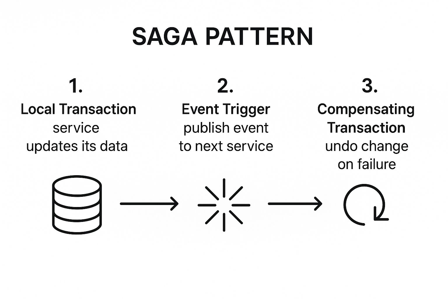 Infographic showing key data about Saga Pattern