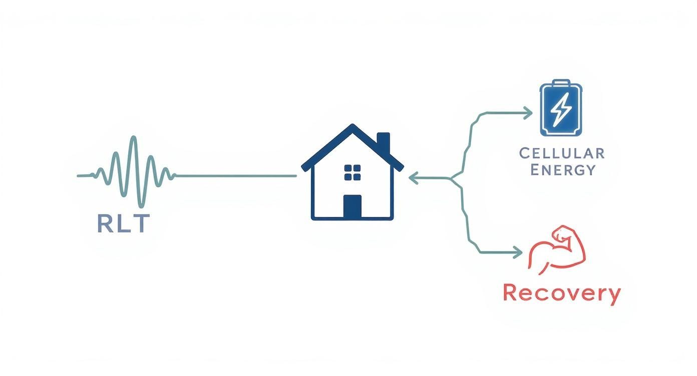 Infographic about red light therapy at home