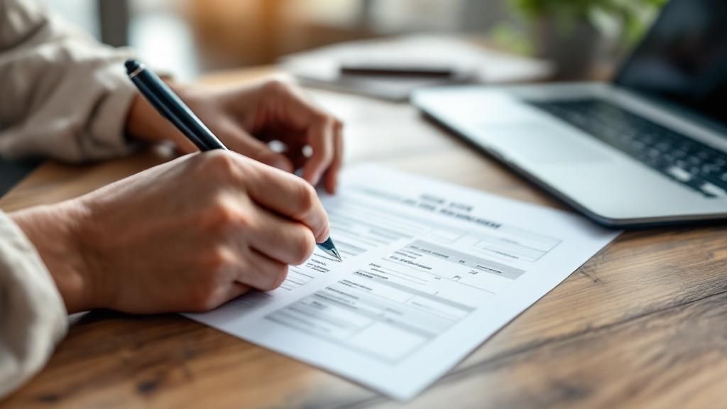 A close-up shot of UAE Dirham currency notes and coins being counted