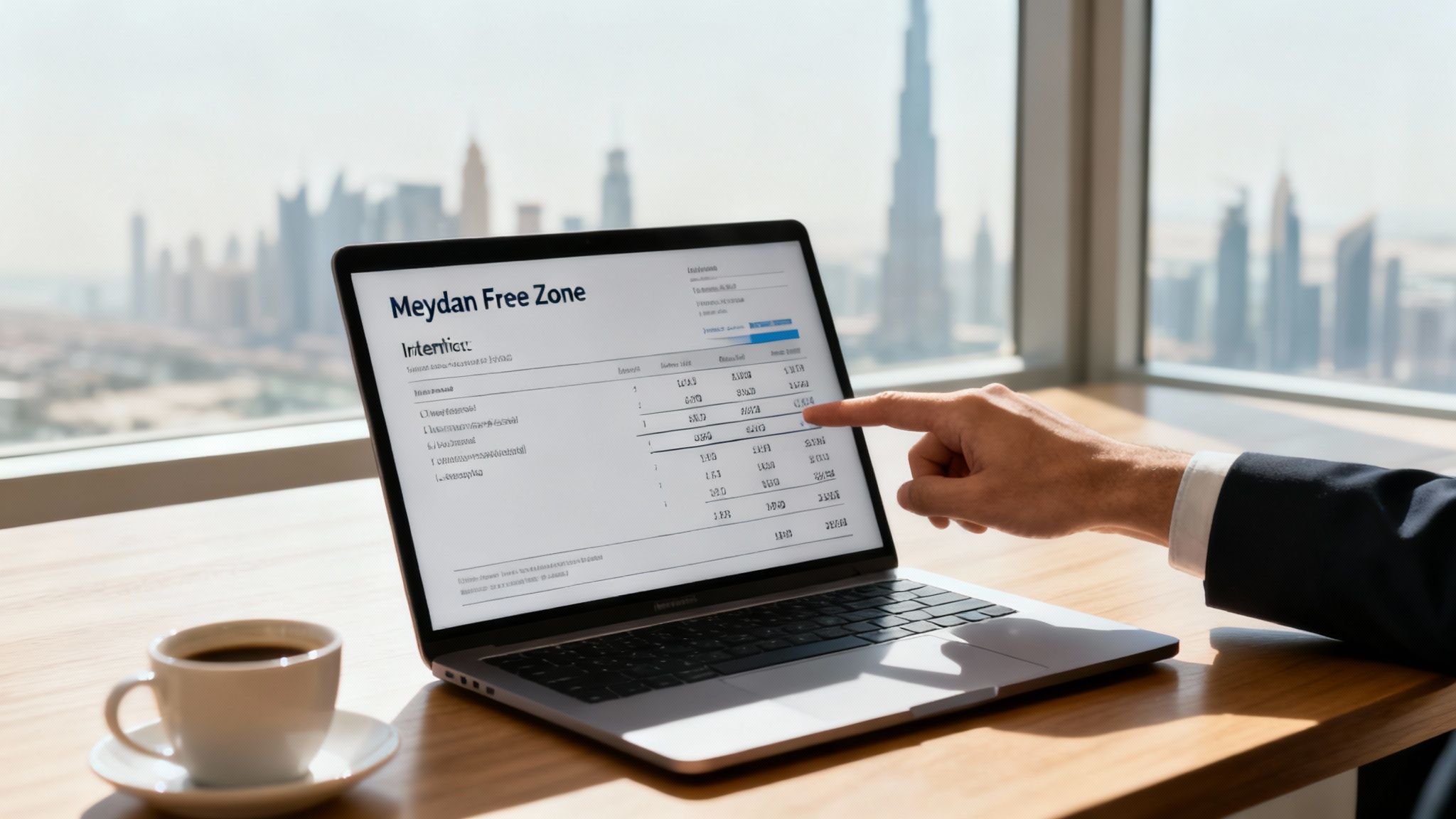 A modern office building in Meydan Free Zone, Dubai