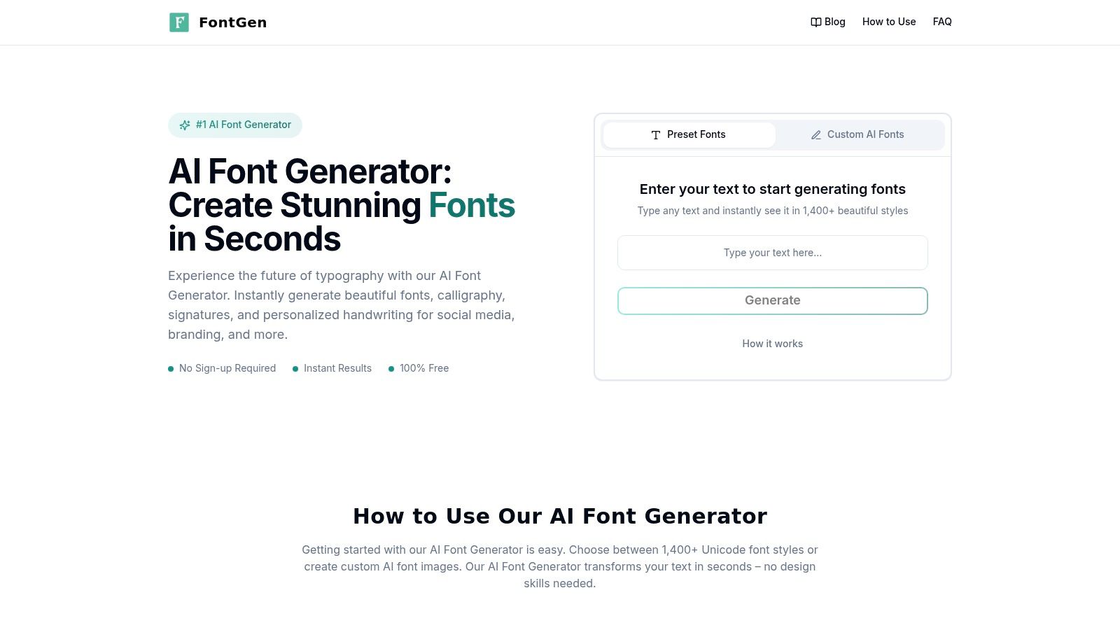 AI Font Generator
