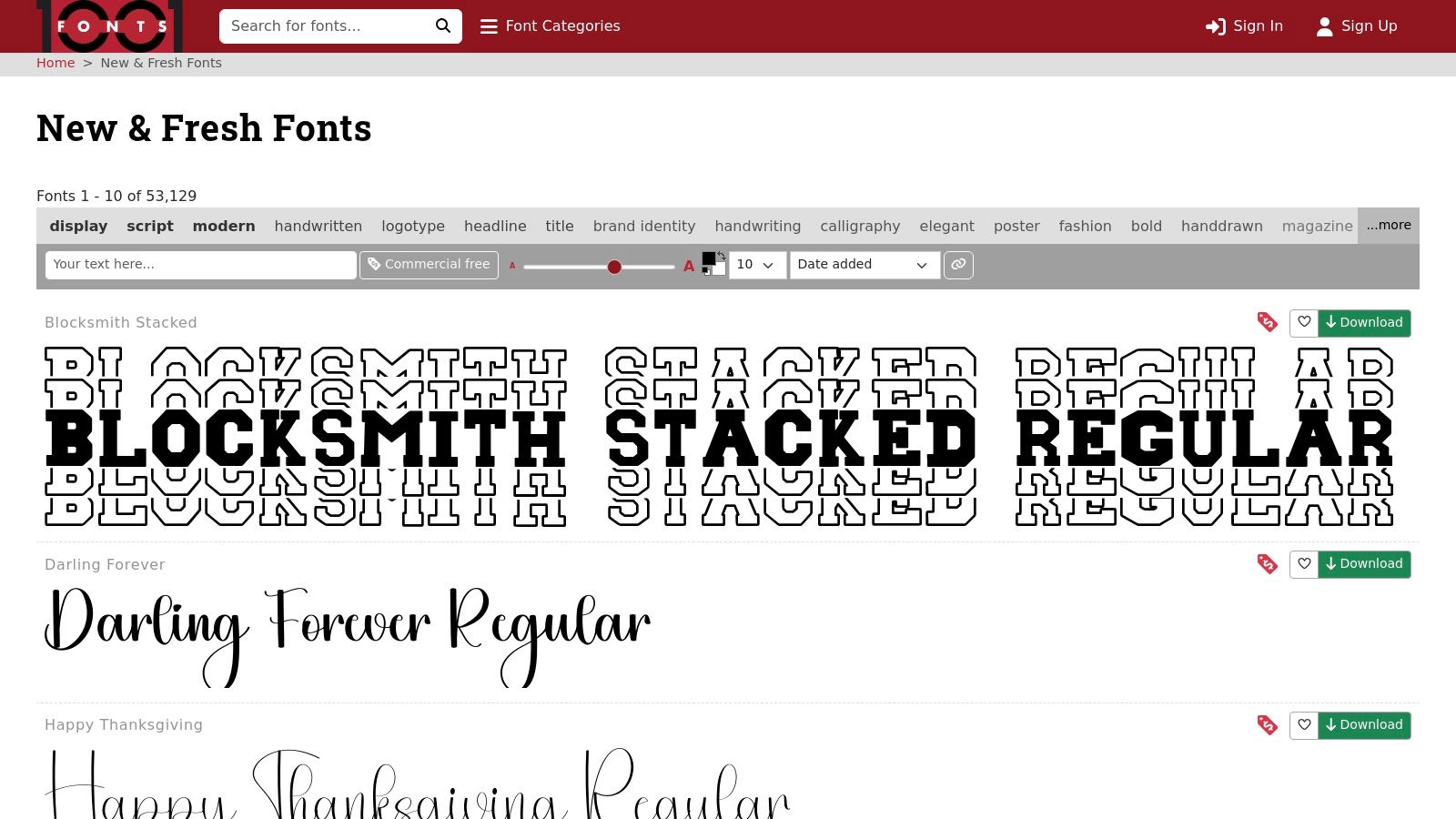 1001 Fonts
