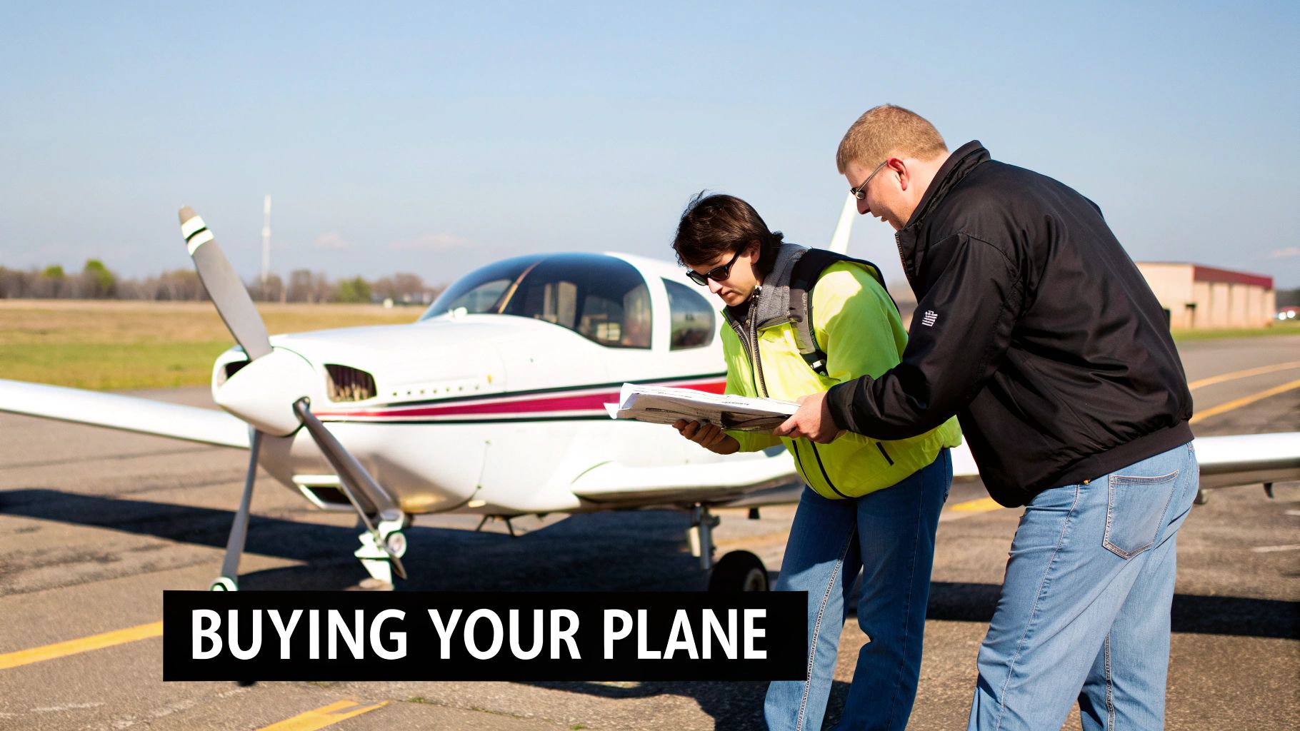 commercial vs airline pilot: Which Career Fits You? 4 A small propeller airplane sitting on a grassy airfield.