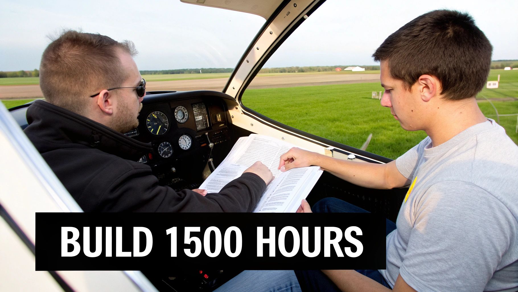 Your Guide to the Airline Pilot Career Path 4 A helicopter in flight over a scenic landscape