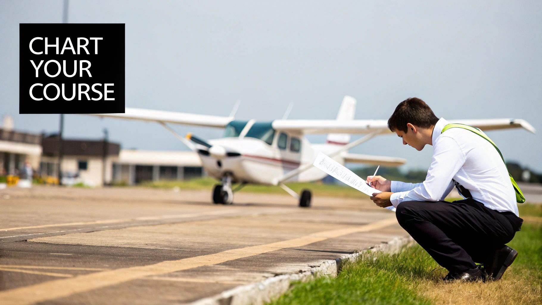 Your Guide to the Airline Pilot Career Path 3 Student pilot and instructor in the cockpit of a training aircraft