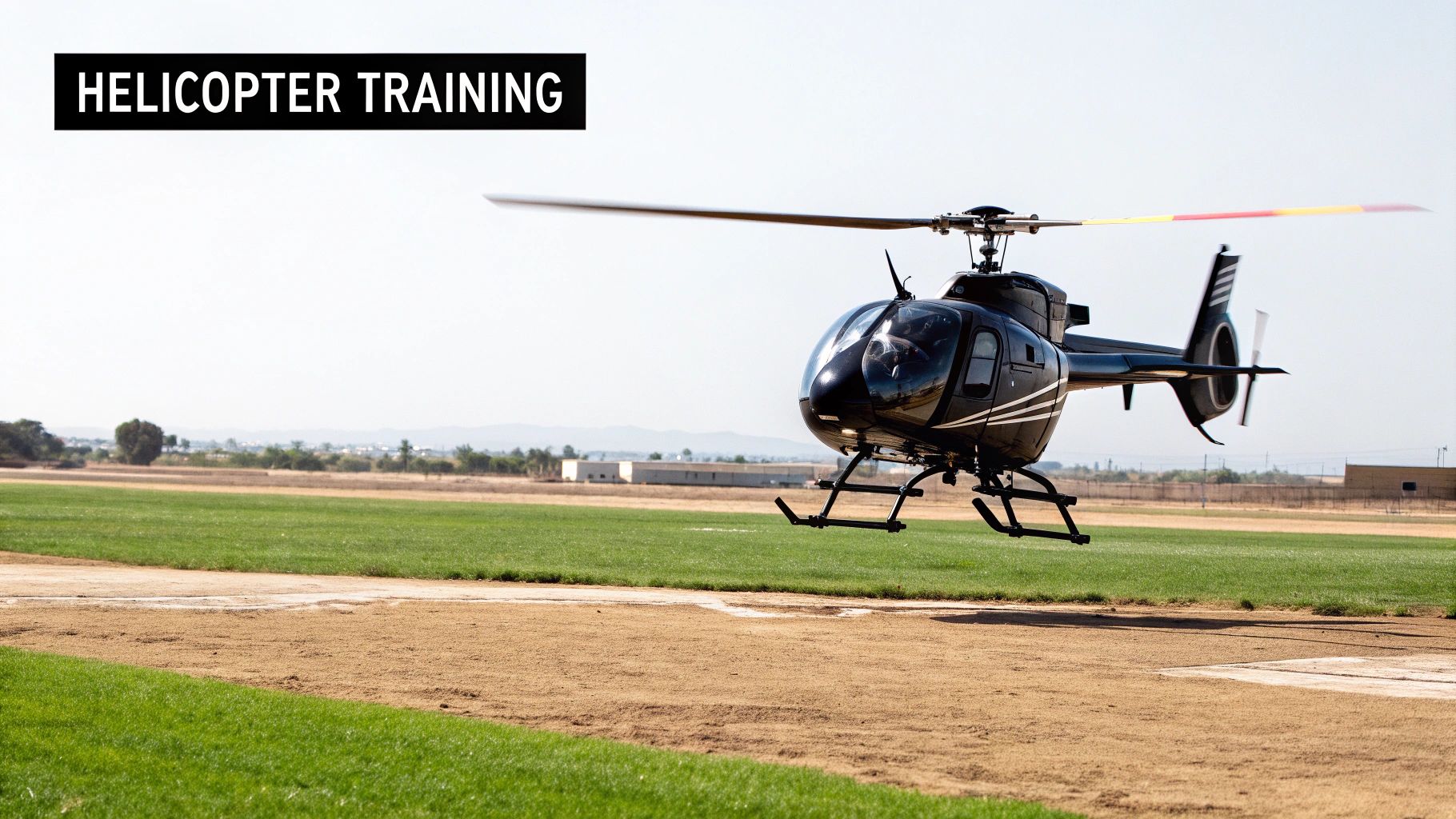 Top Aviation Training Programs for Future Pilots 4 A helicopter flying over a forested landscape with mountains in the background.