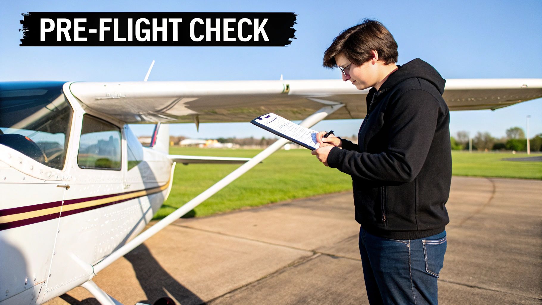 Introductory Flying Lessons: Your First Step in Aviation 5 A pilot calculating the costs for an introductory flying lesson.