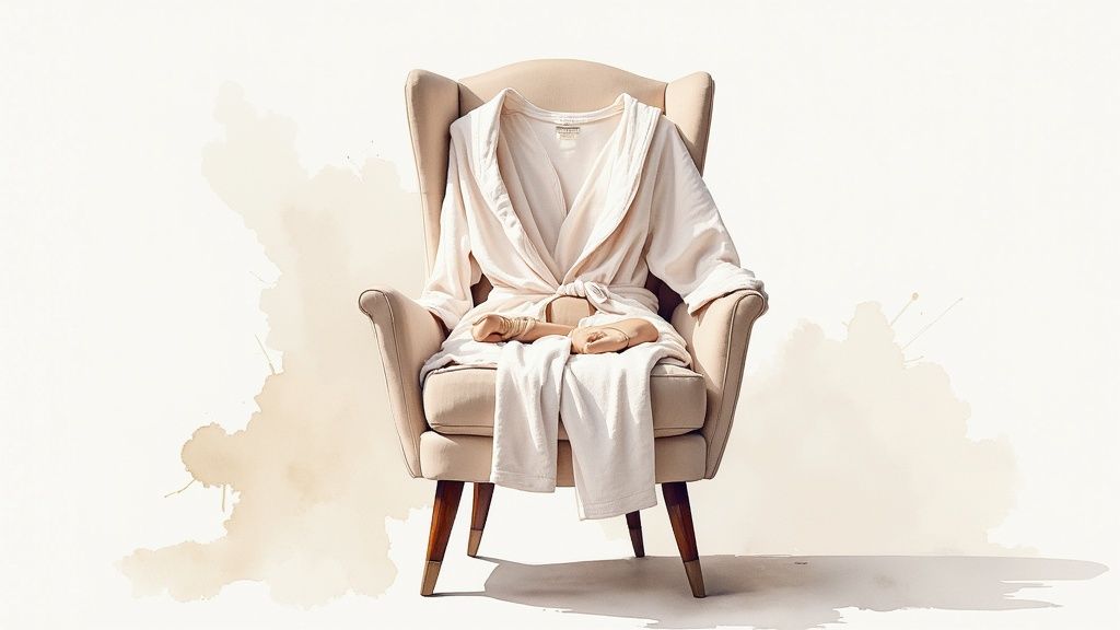 A pregnant person packing a hospital bag with soft,comfortable clothing.