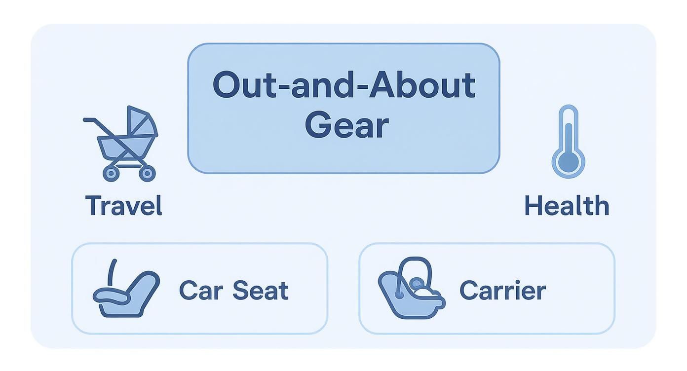 Infographic about newborn baby essentials list