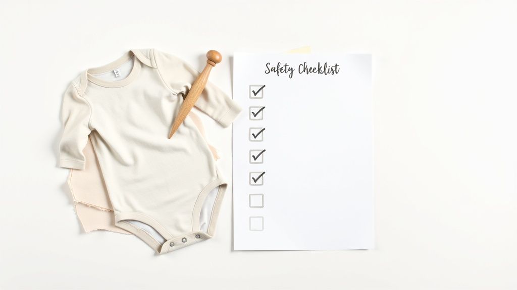 A close-up of a newborn baby's tiny hand gripping an adult's finger.