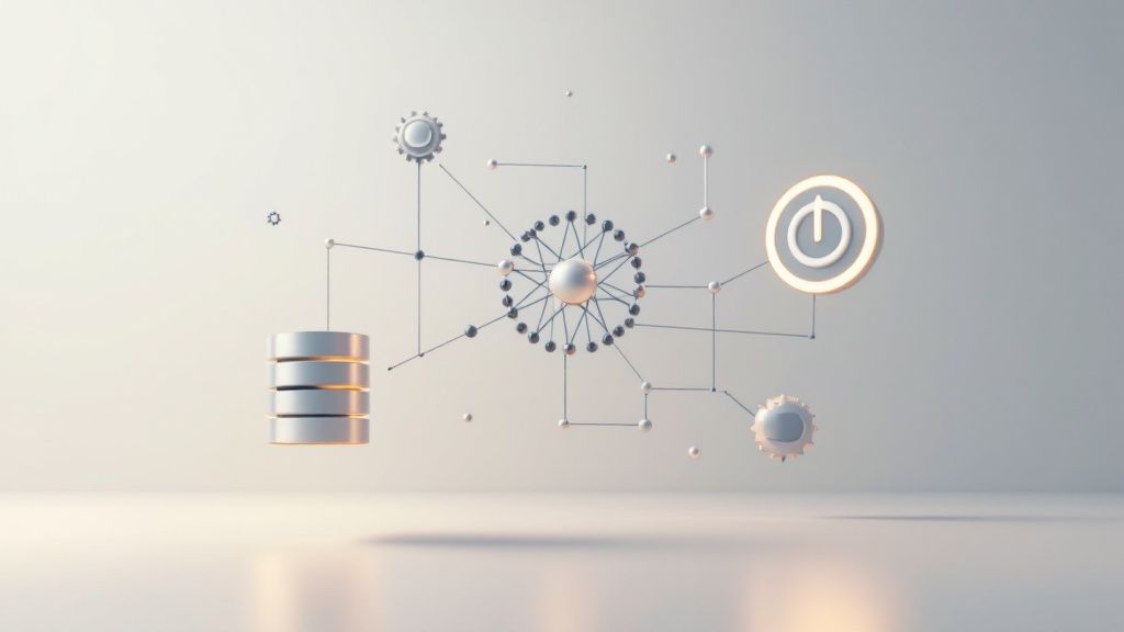 An image showing a person thoughtfully sketching out a plan on a whiteboard with AI-related icons.