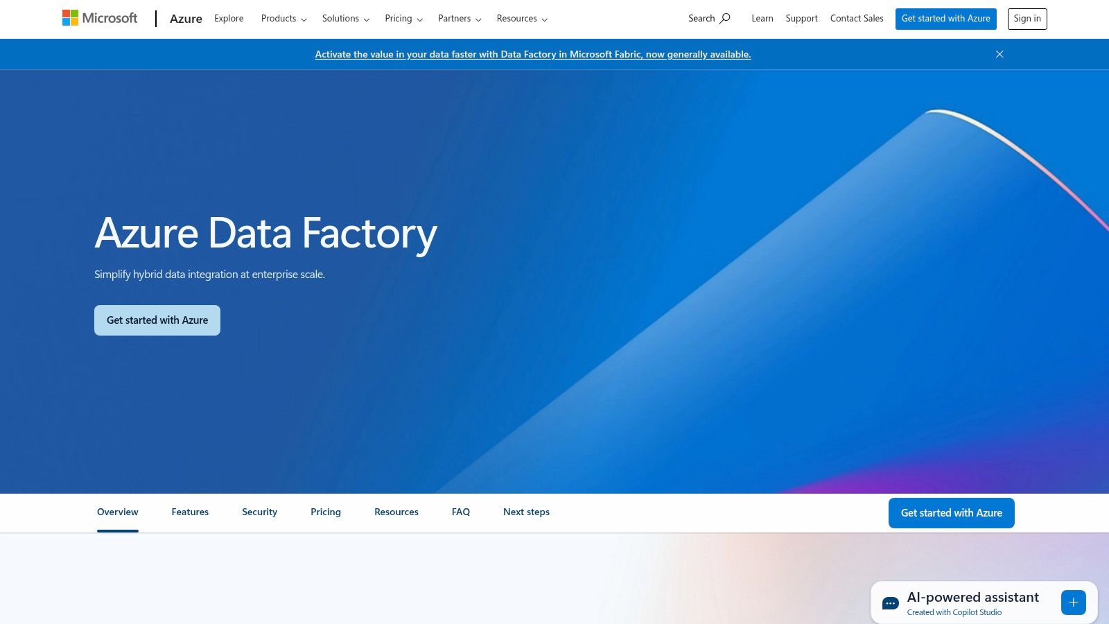Microsoft Azure Data Factory