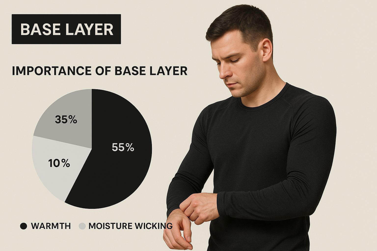 Infographic about how to layer clothing men