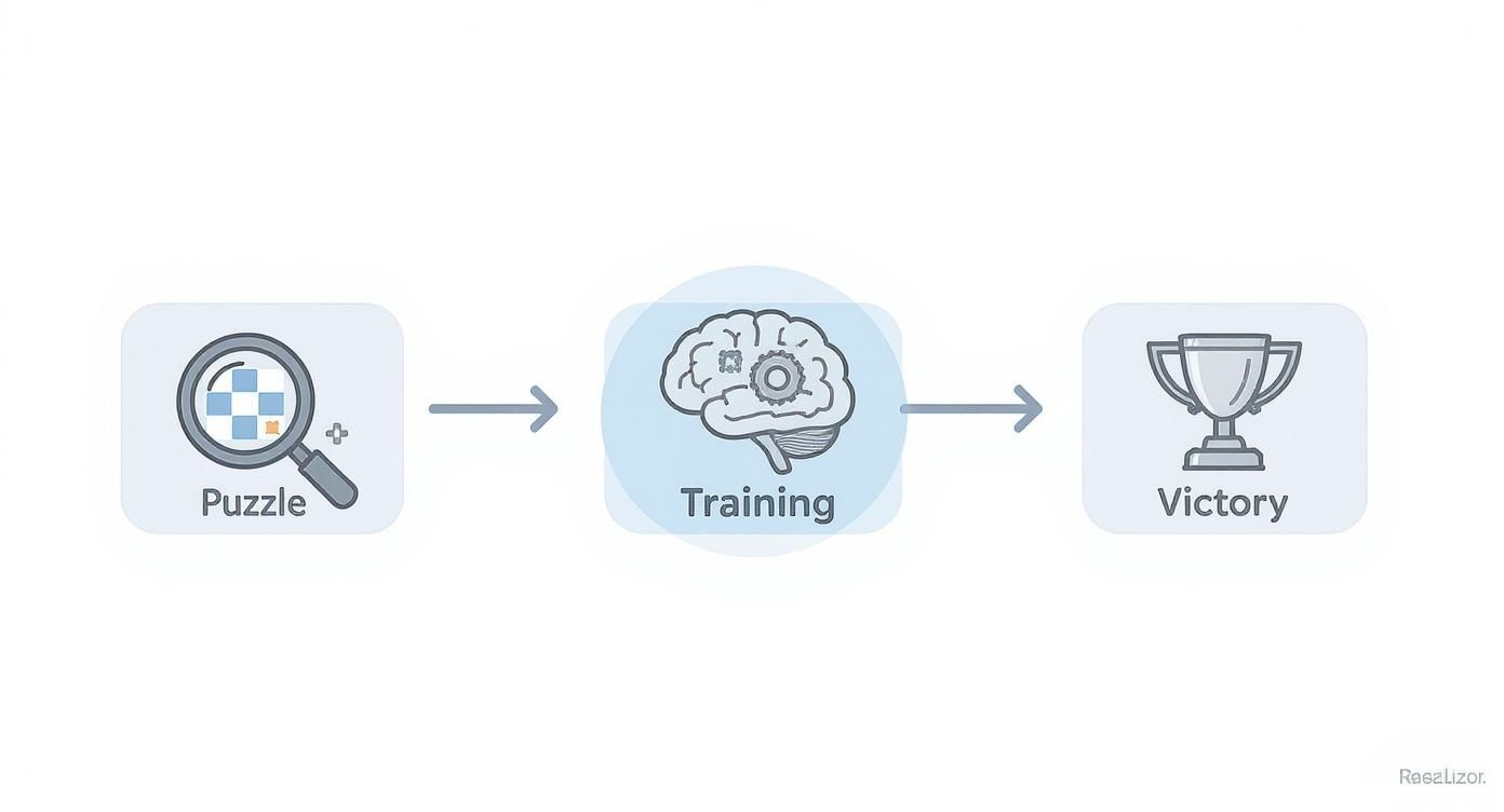 Infographic about chess puzzles mate in 3