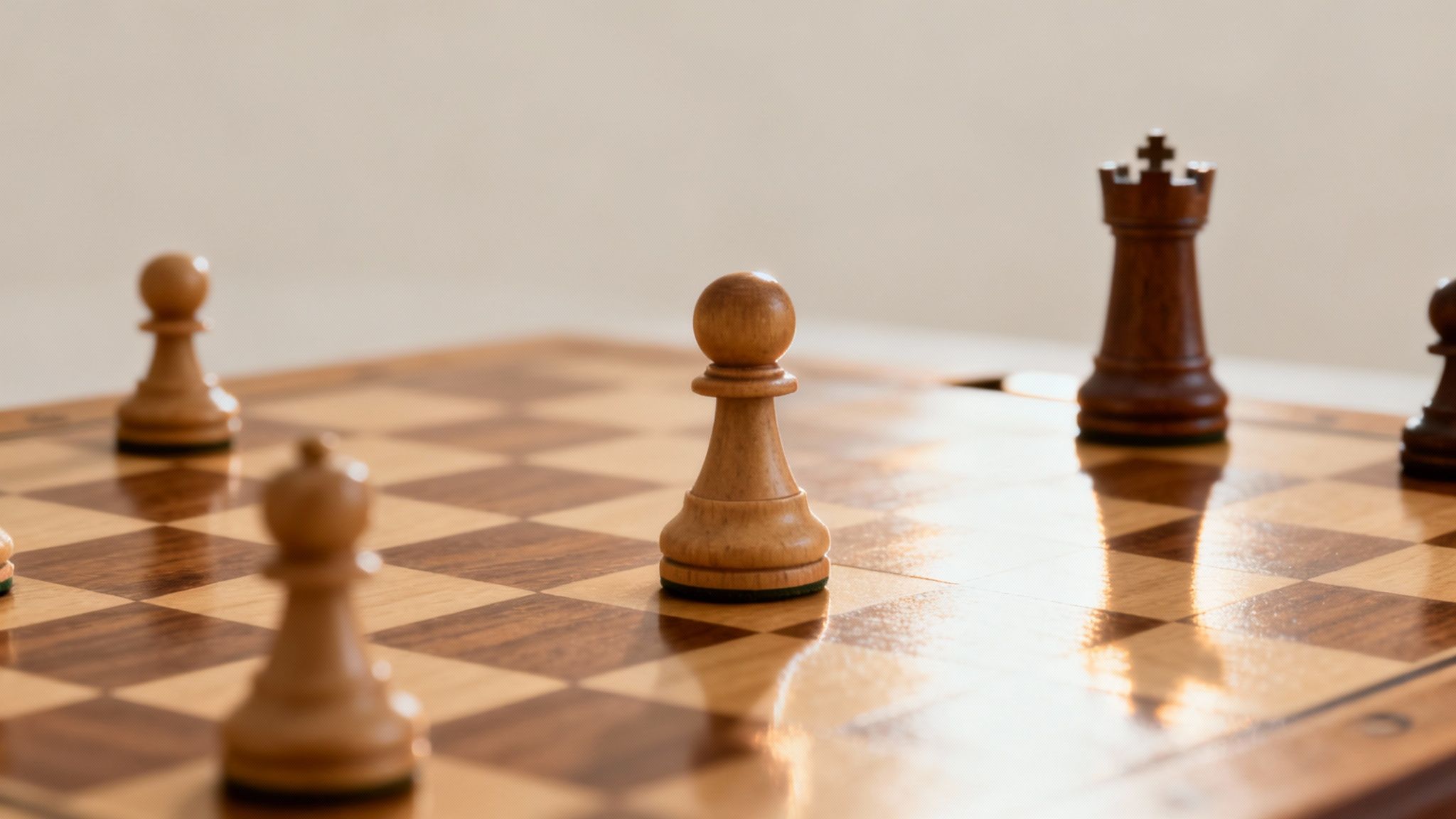 A chess board showing a strategic position related to en passant.