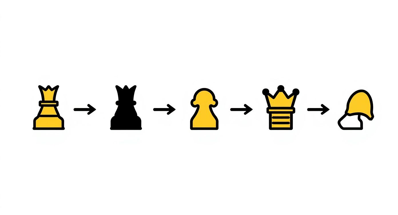 Infographic about logical chess move by move