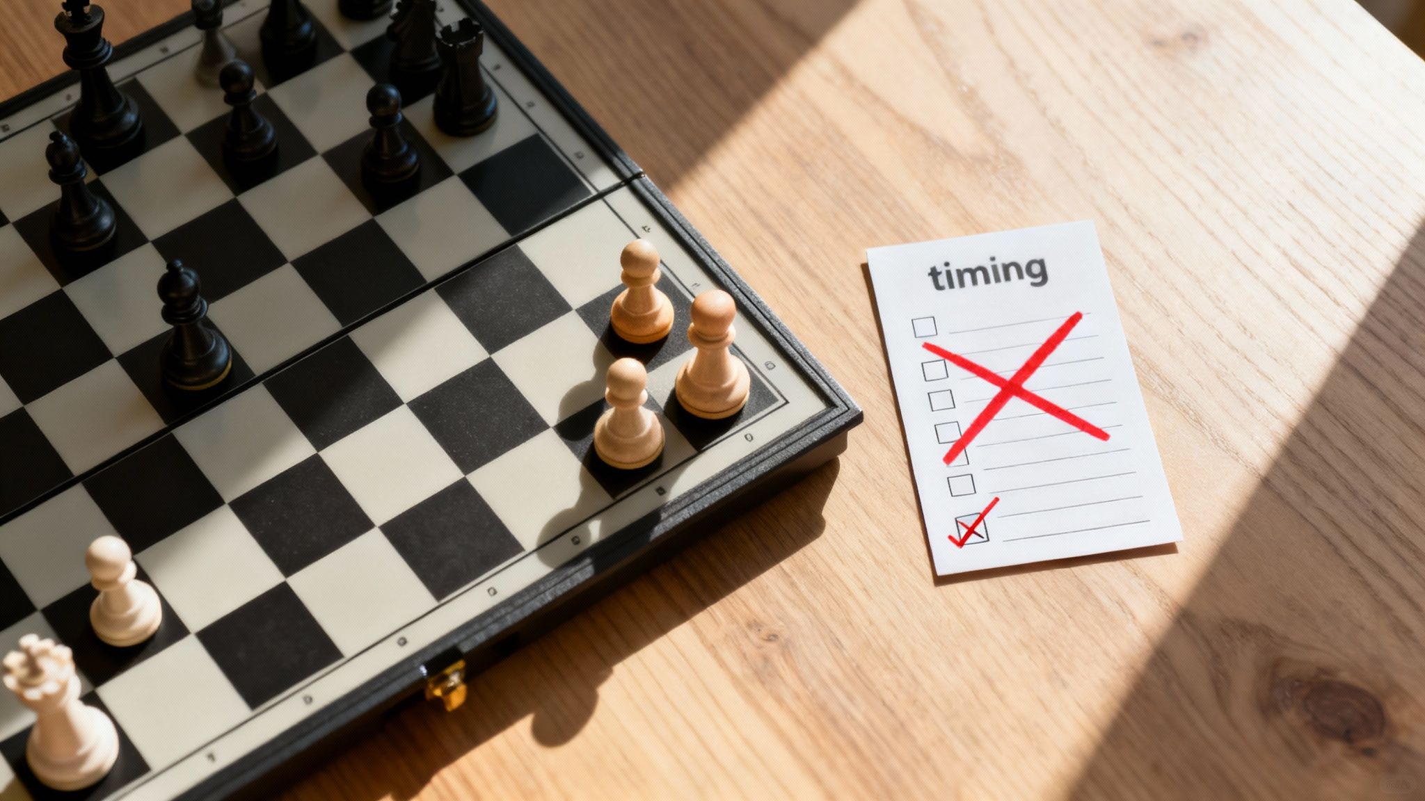 A chess board showing a common en passant position.