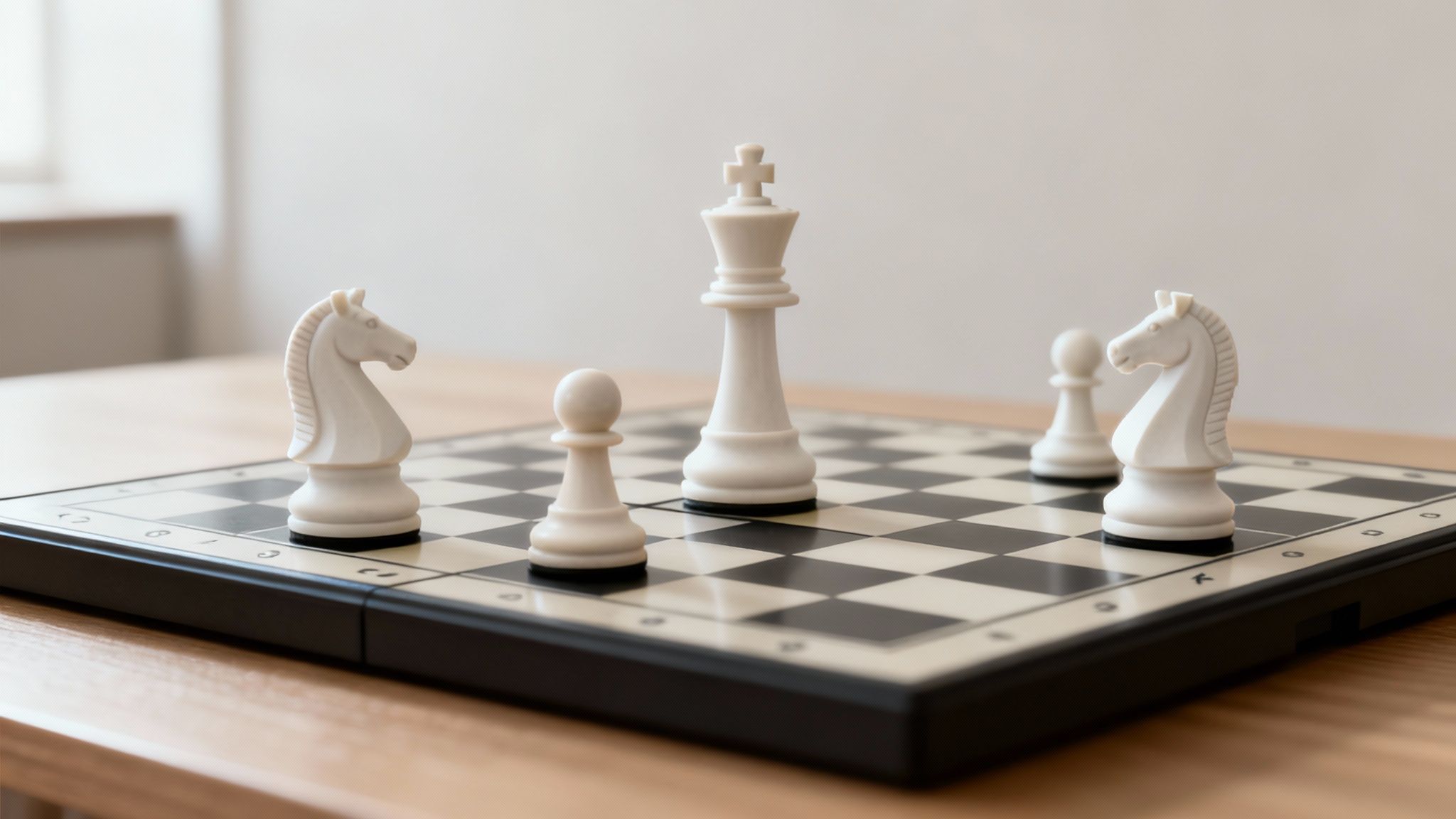 A chess board showing a checkmate trap