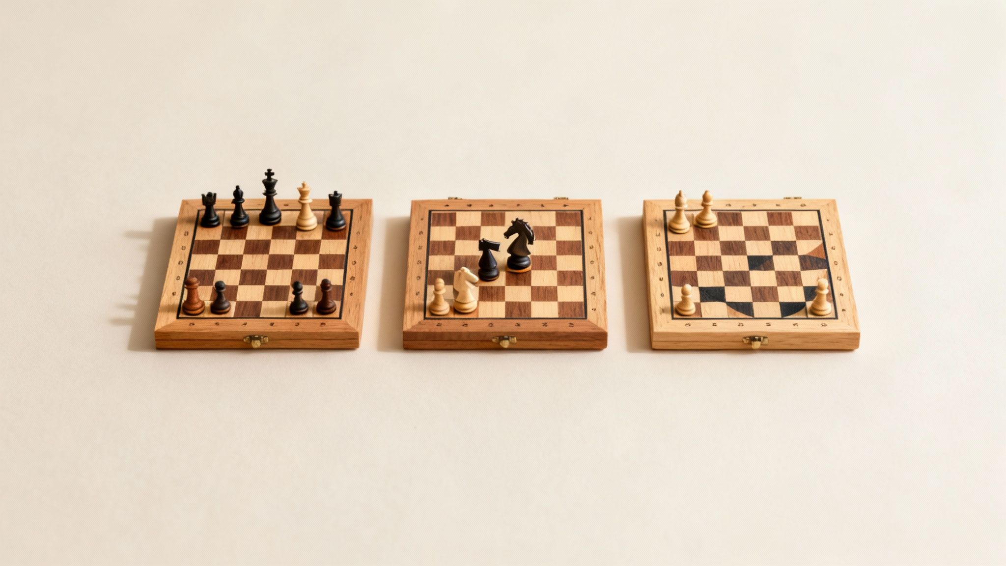 A chess board showing a checkmate pattern