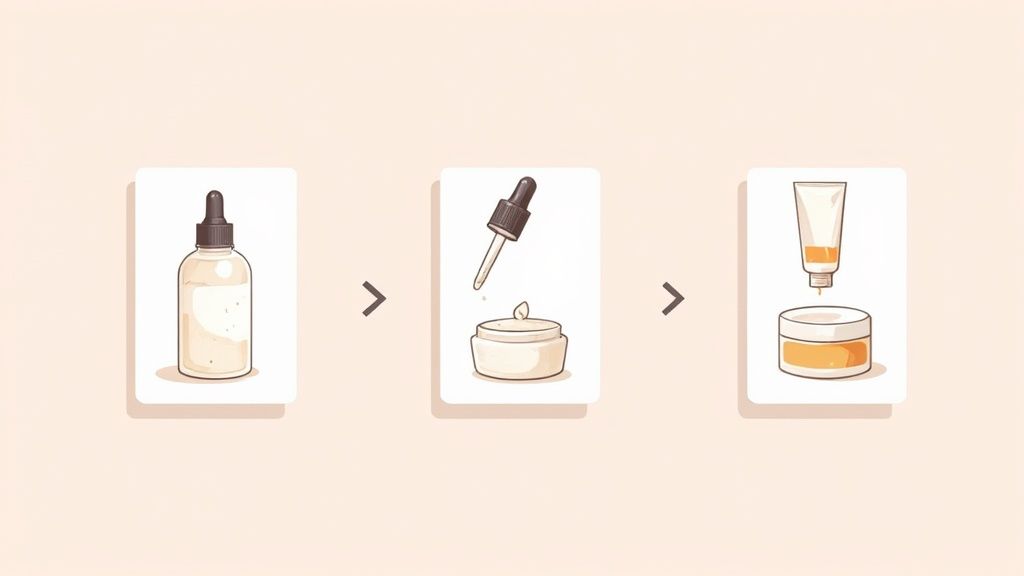 Person applying moisturizer to their face as part of a skincare routine