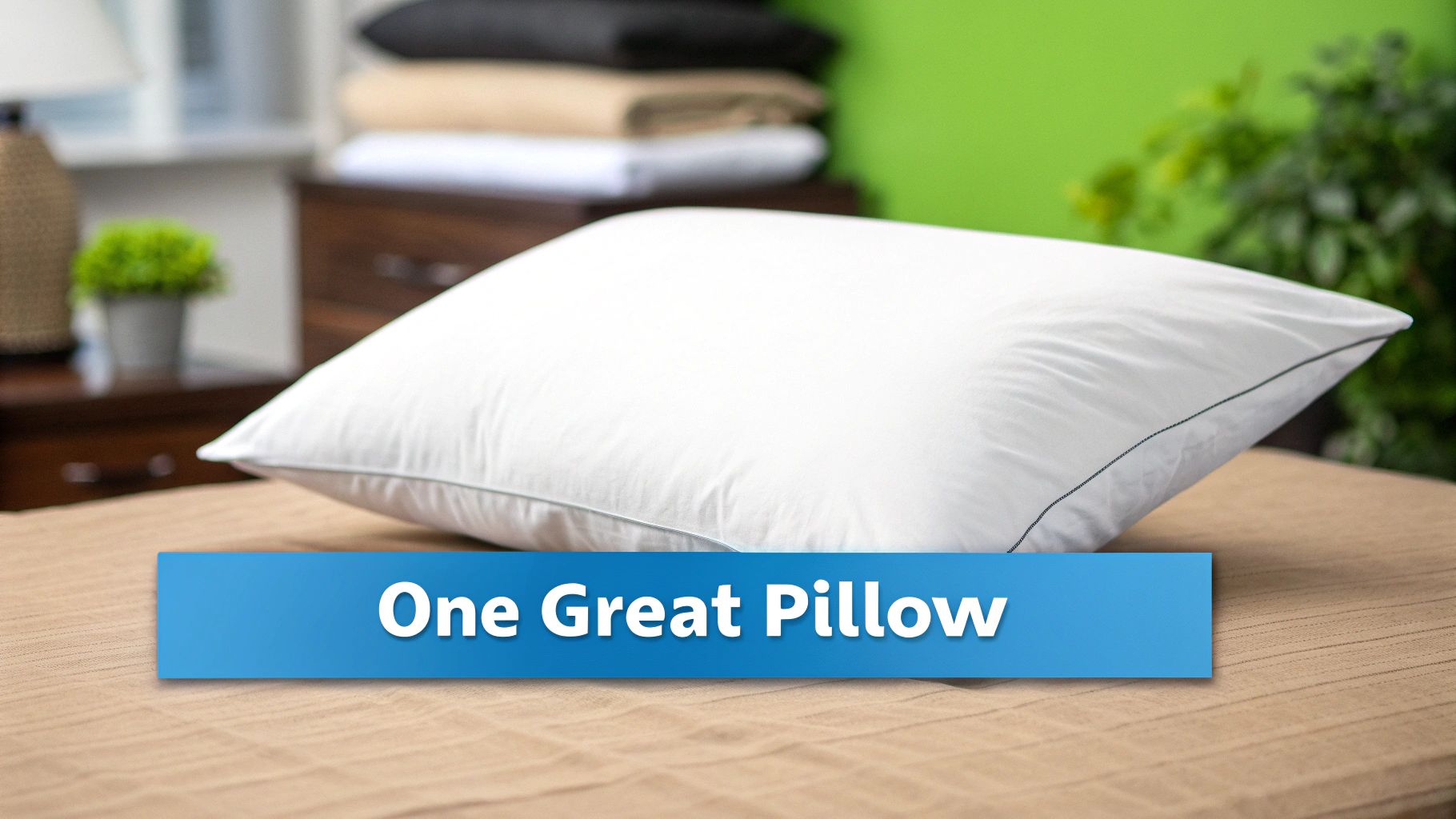 A single high-quality memory foam pillow on a bed
